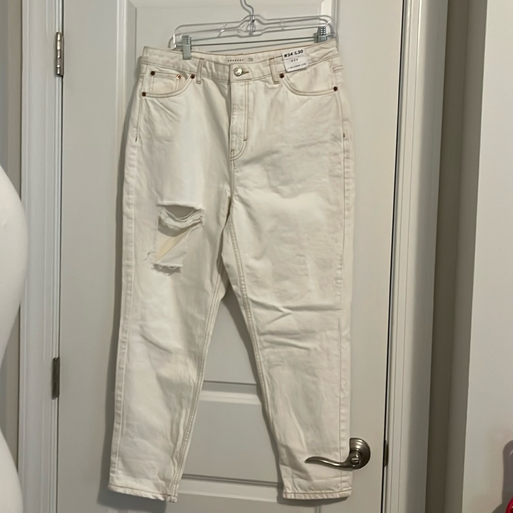 Topshop Ripped Mom Jeans